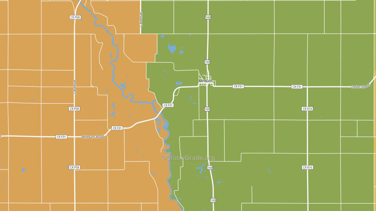 50167, IA Map of Vehicle Theft Rates