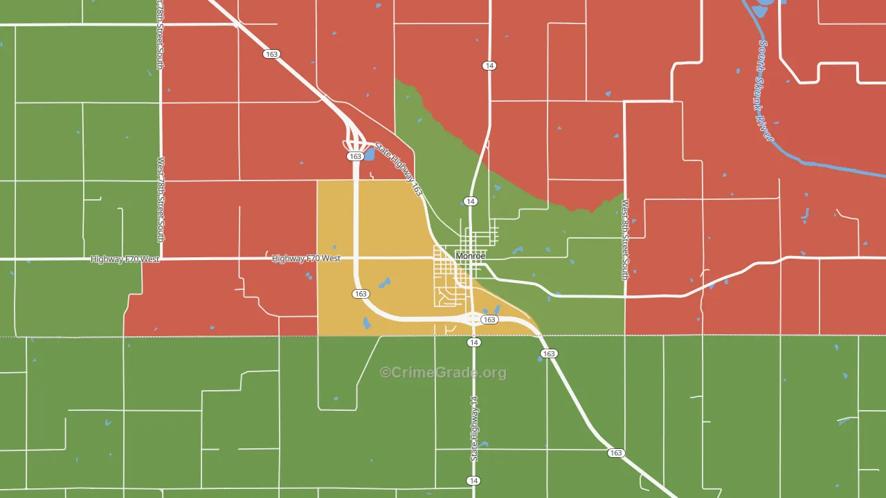 50170, IA Map of Vehicle Theft Rates