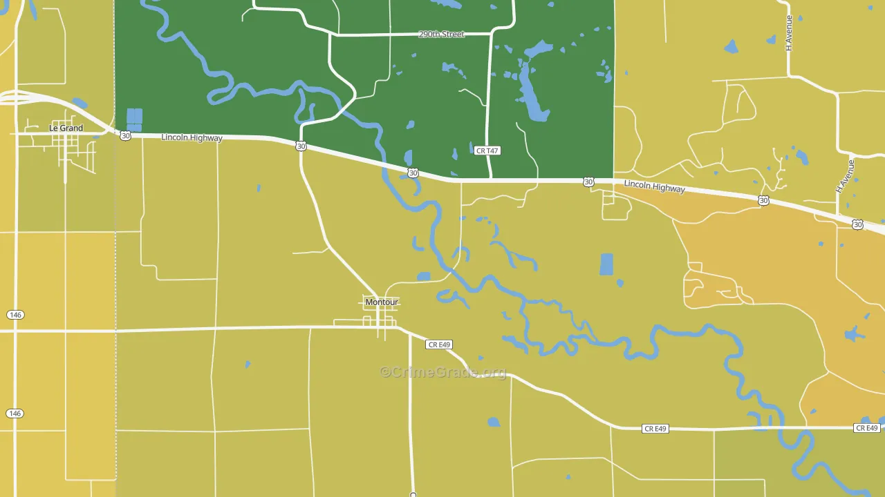 50173, IA Map of Vehicle Theft Rates