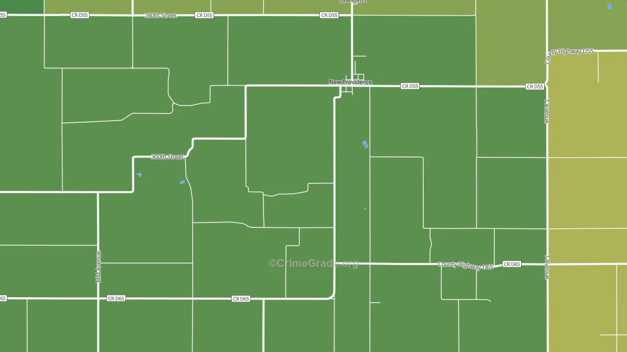 50206, IA Map of Vehicle Theft Rates