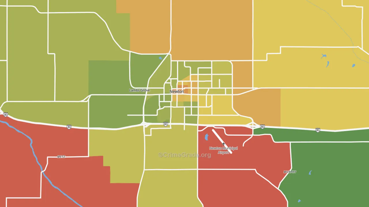 50208, IA Map of Vehicle Theft Rates