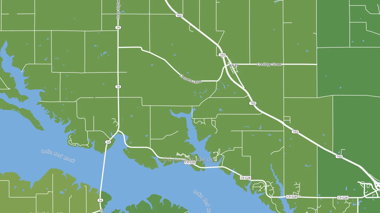50214, IA Map of Vehicle Theft Rates