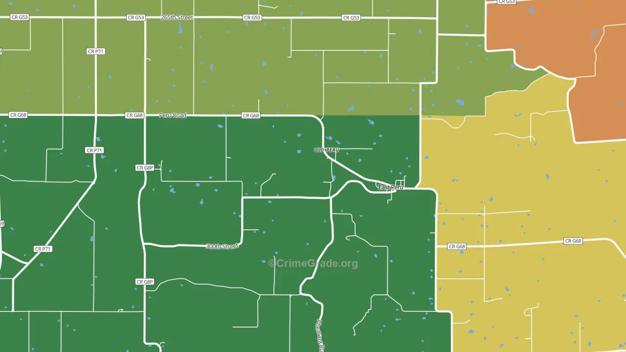 50222, IA Map of Vehicle Theft Rates