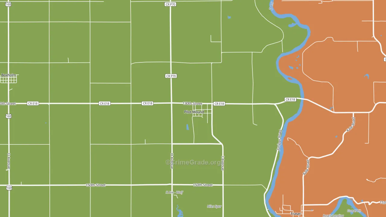 50223, IA Map of Vehicle Theft Rates