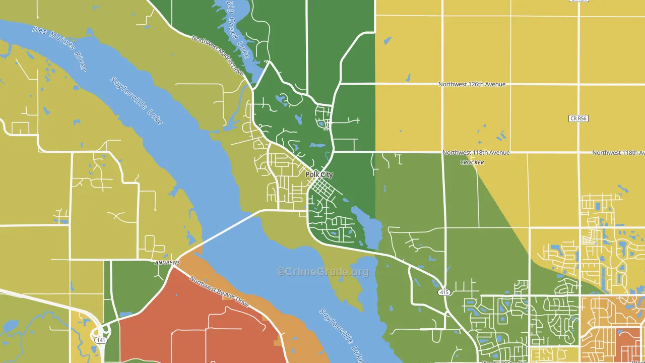 50226, IA Map of Vehicle Theft Rates