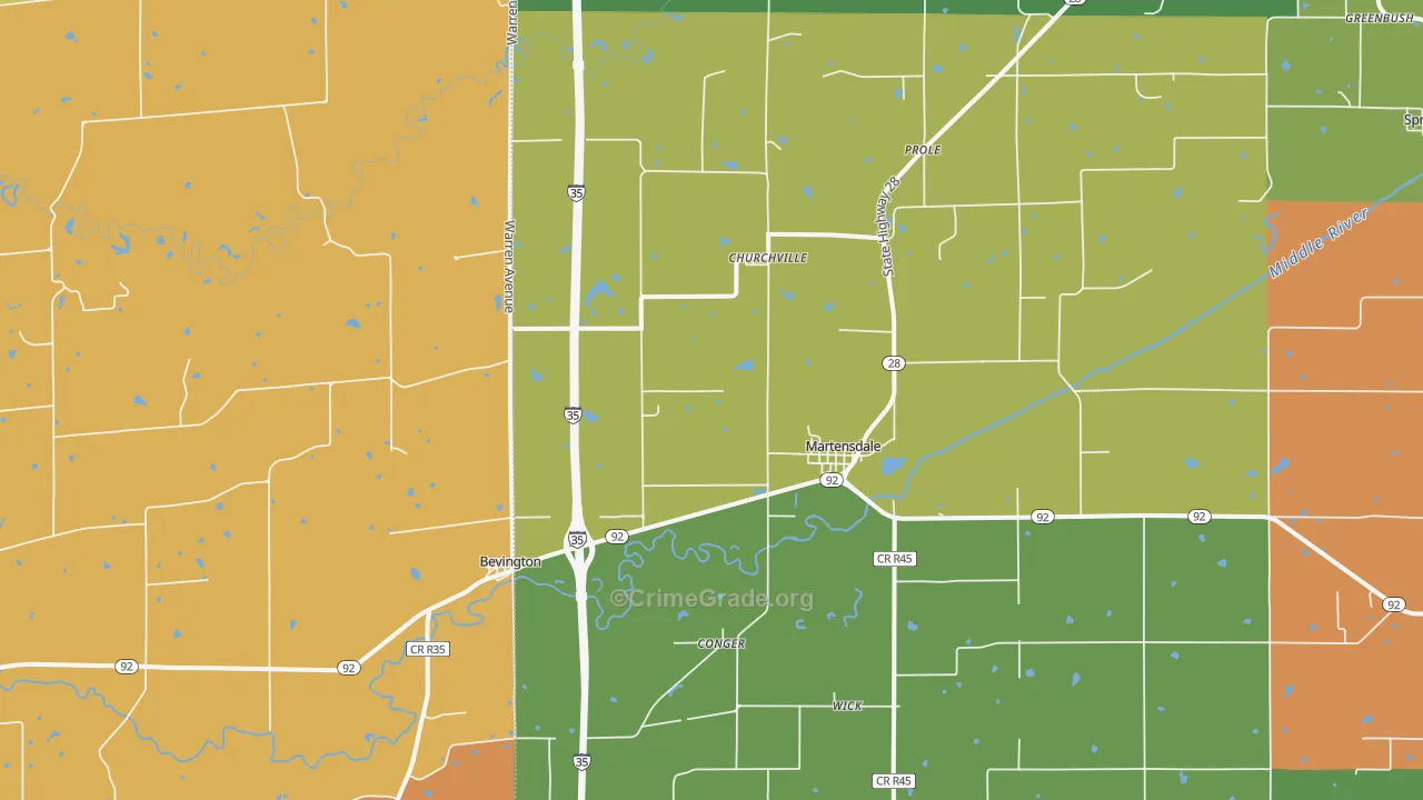 50229, IA Map of Vehicle Theft Rates