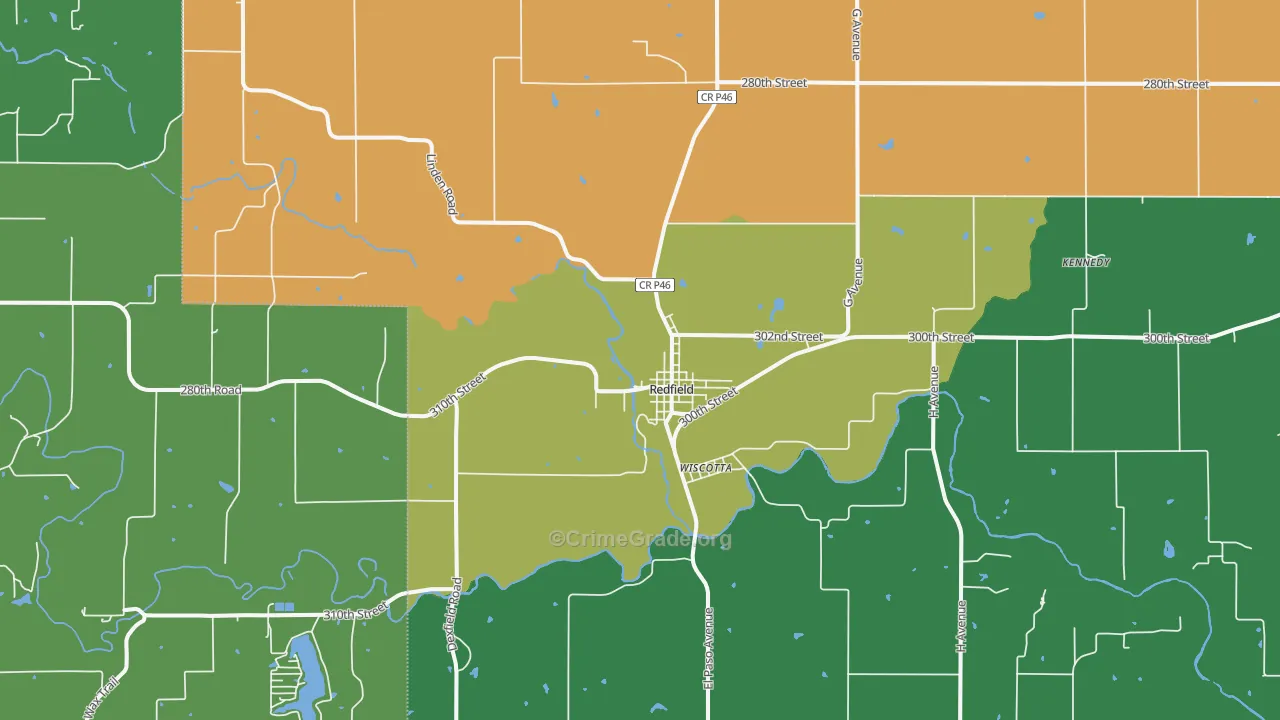 50233, IA Map of Vehicle Theft Rates