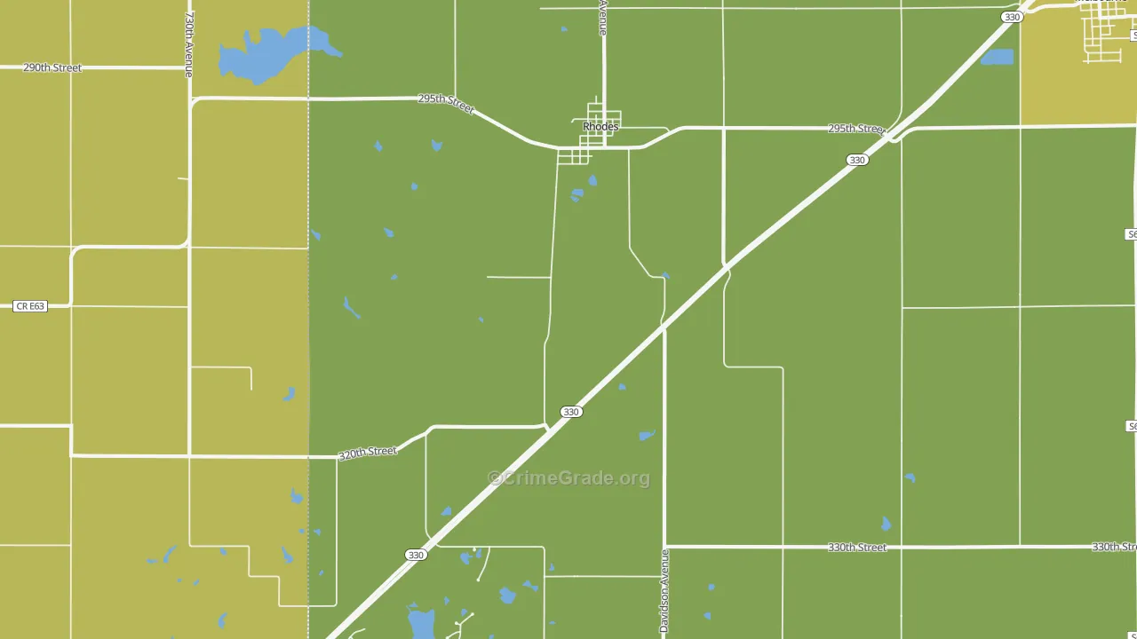 50234, IA Map of Vehicle Theft Rates
