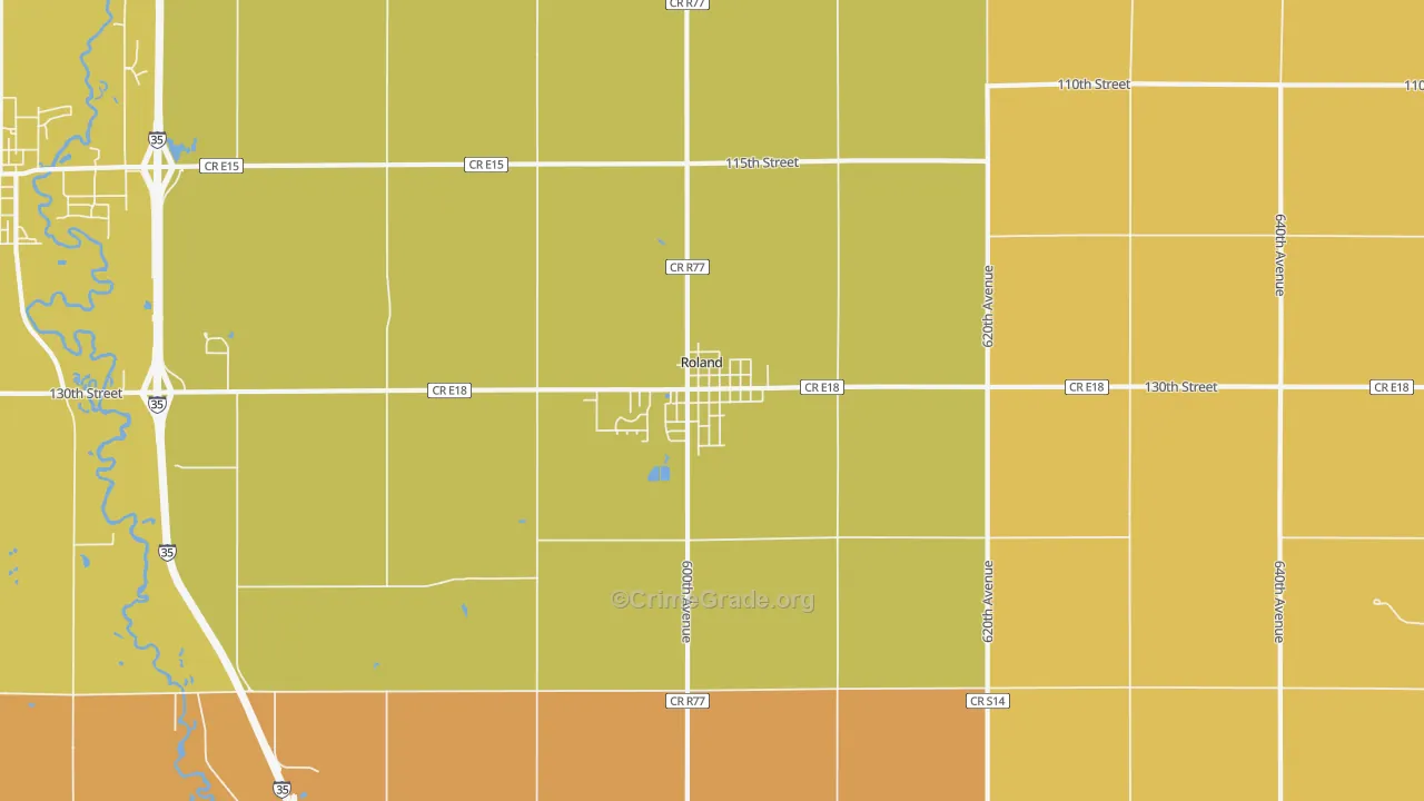 50236, IA Map of Vehicle Theft Rates