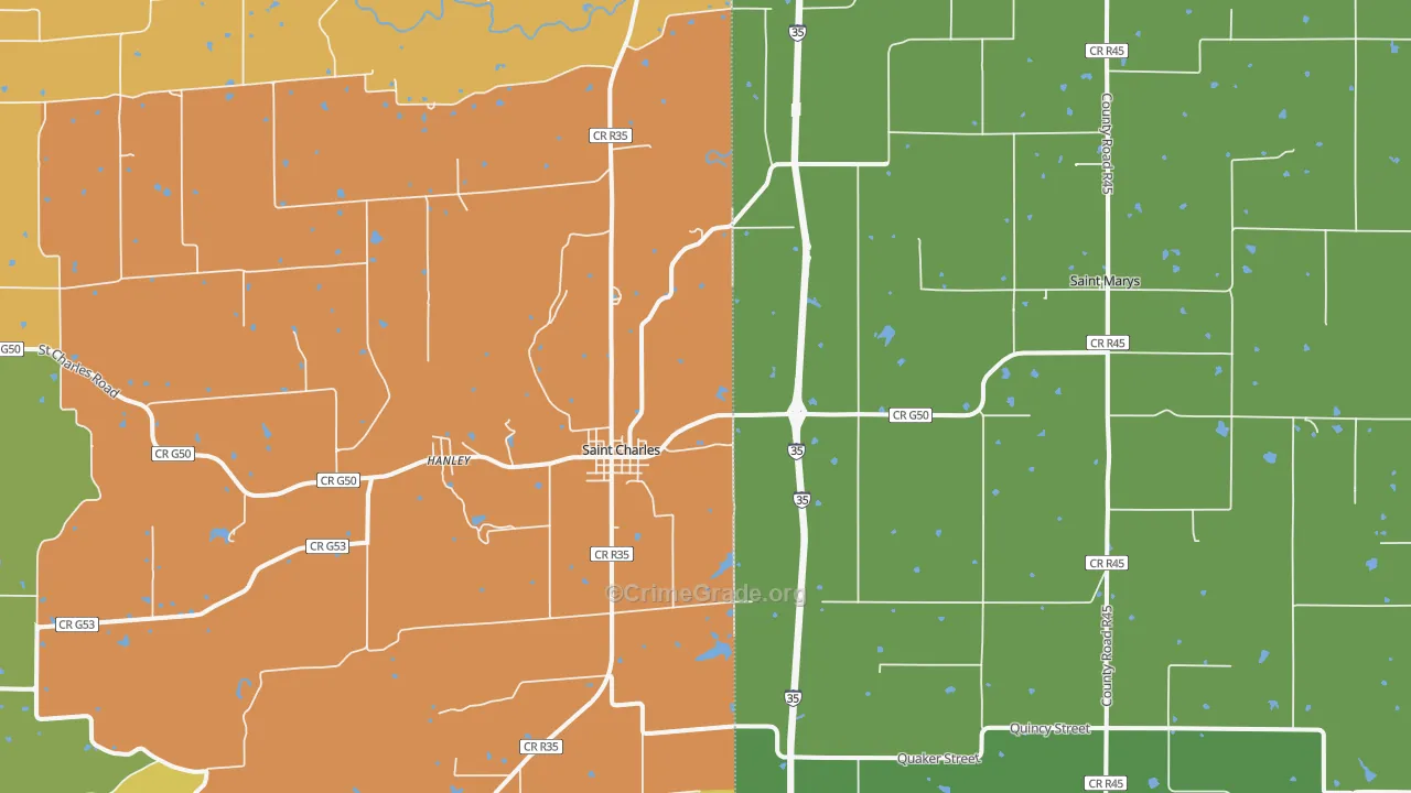 50240, IA Map of Vehicle Theft Rates