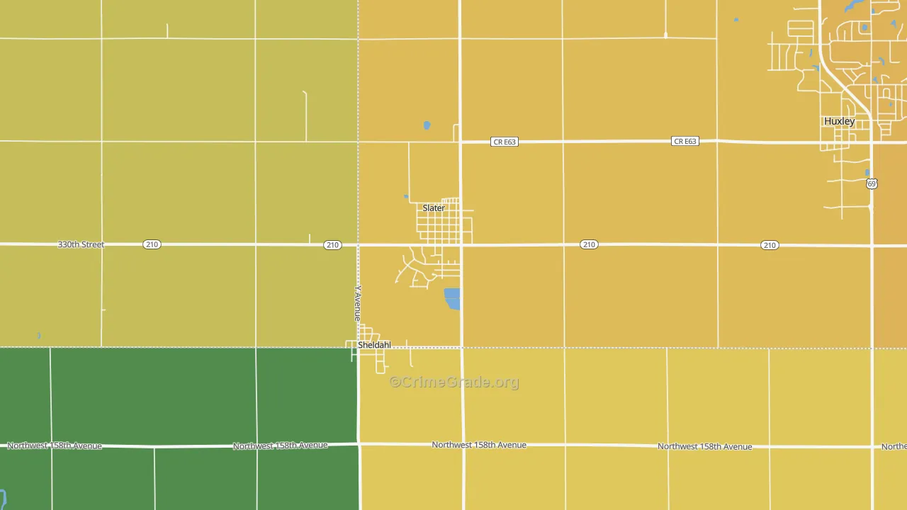 50244, IA Map of Vehicle Theft Rates