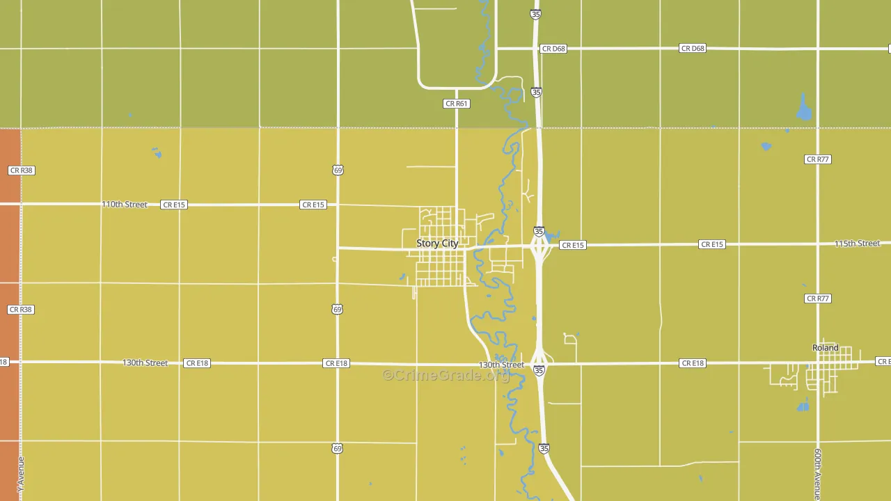 50248, IA Map of Vehicle Theft Rates