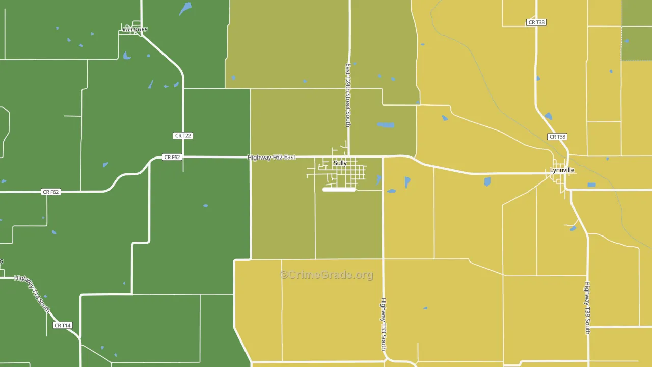 50251, IA Map of Vehicle Theft Rates