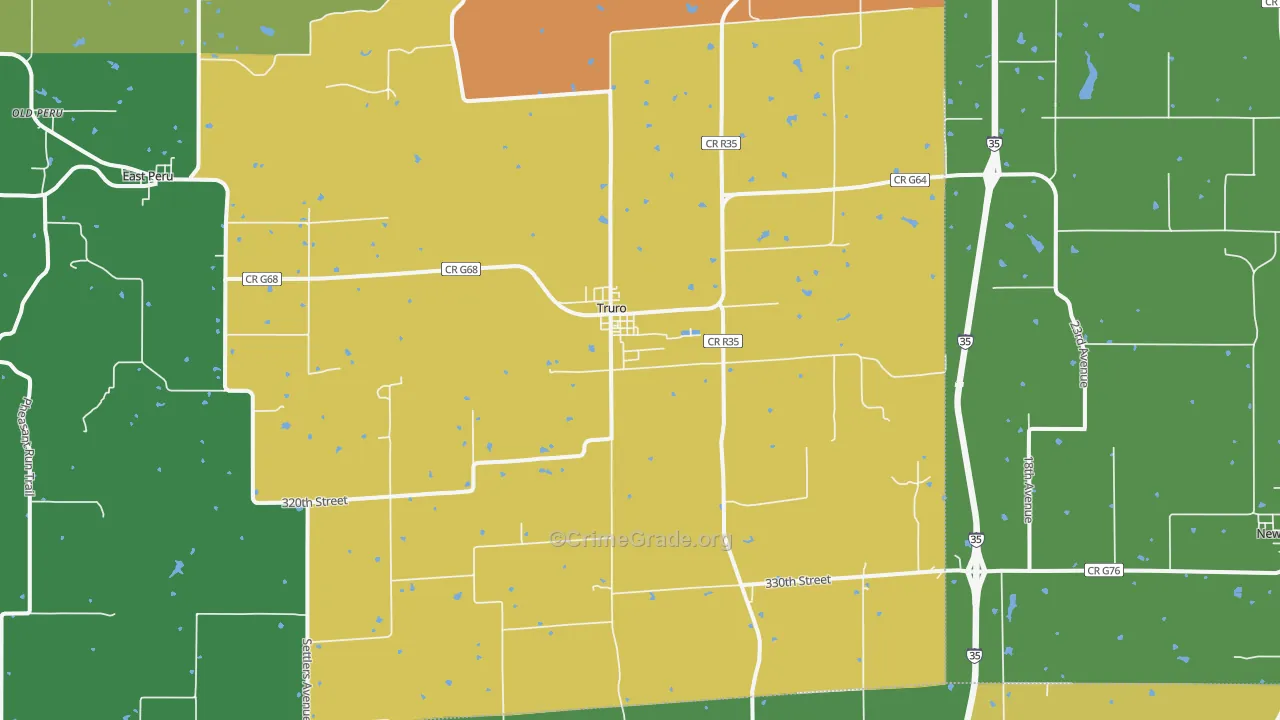 50257, IA Map of Vehicle Theft Rates
