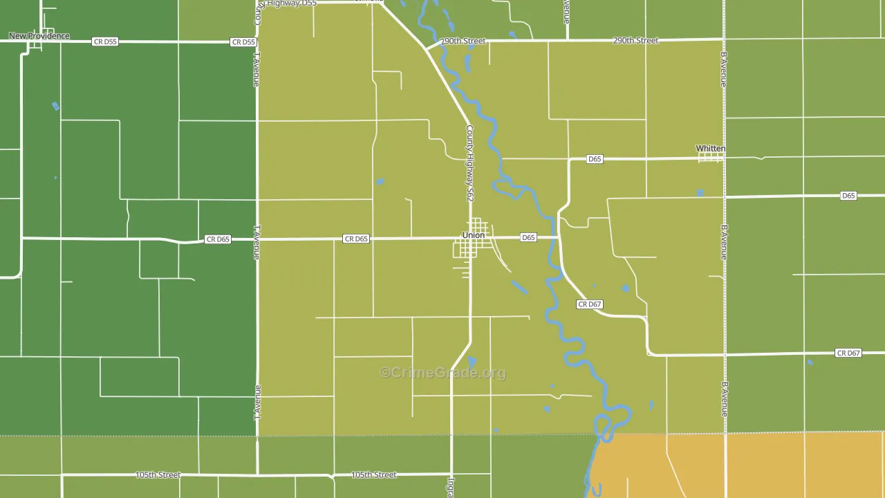 50258, IA Map of Vehicle Theft Rates