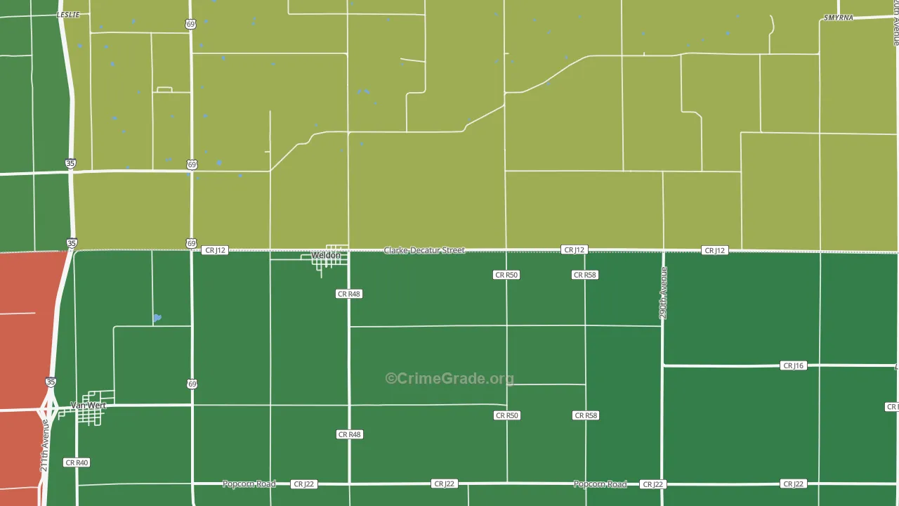 50264, IA Map of Vehicle Theft Rates