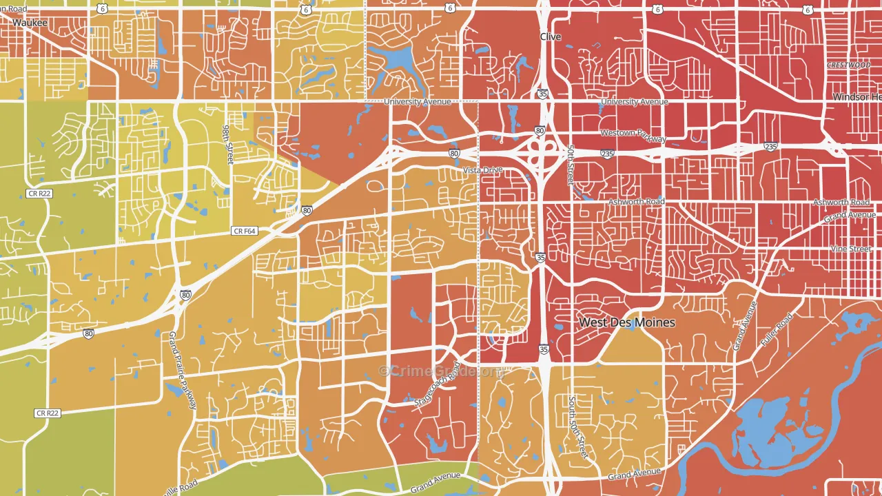50266, IA Map of Vehicle Theft Rates