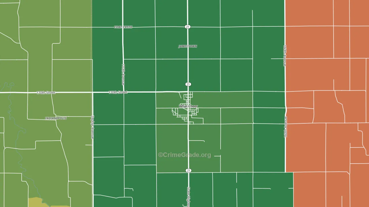 50268, IA Map of Vehicle Theft Rates