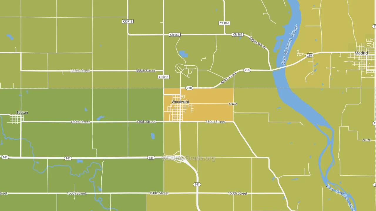 50276, IA Map of Vehicle Theft Rates