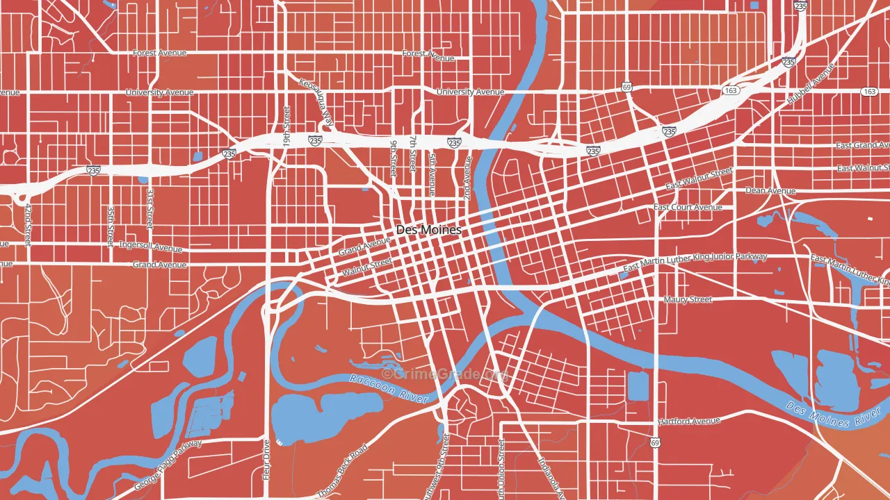 50309, IA Map of Vehicle Theft Rates