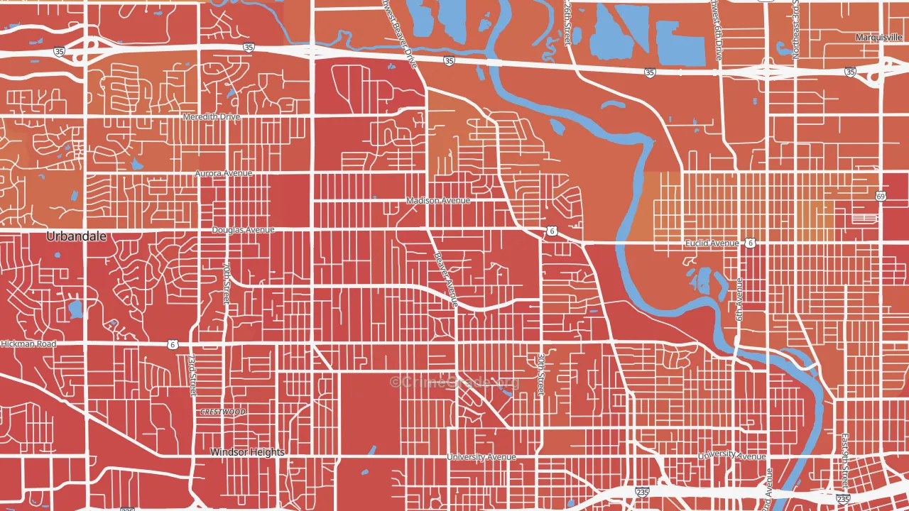 50310, IA Map of Vehicle Theft Rates