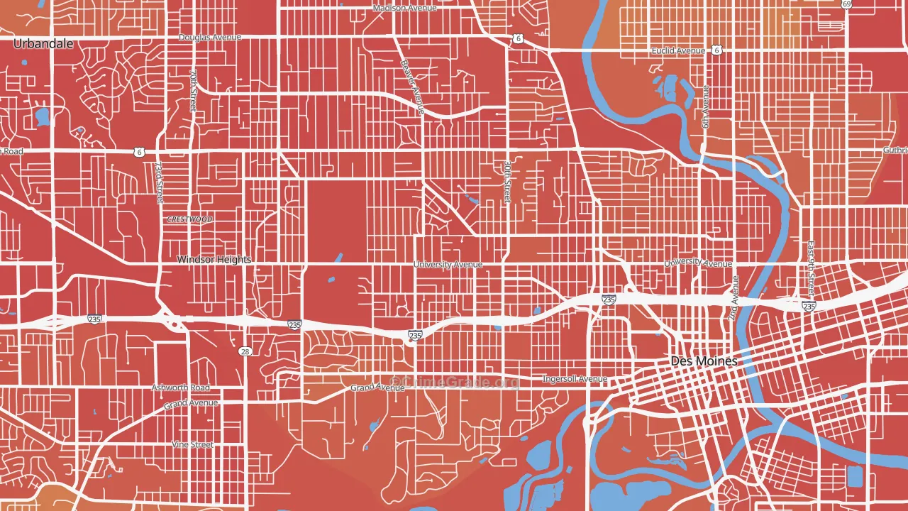 50311, IA Map of Vehicle Theft Rates