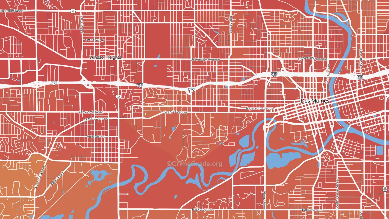 50312, IA Map of Vehicle Theft Rates