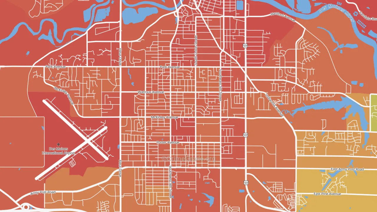 50315, IA Map of Vehicle Theft Rates