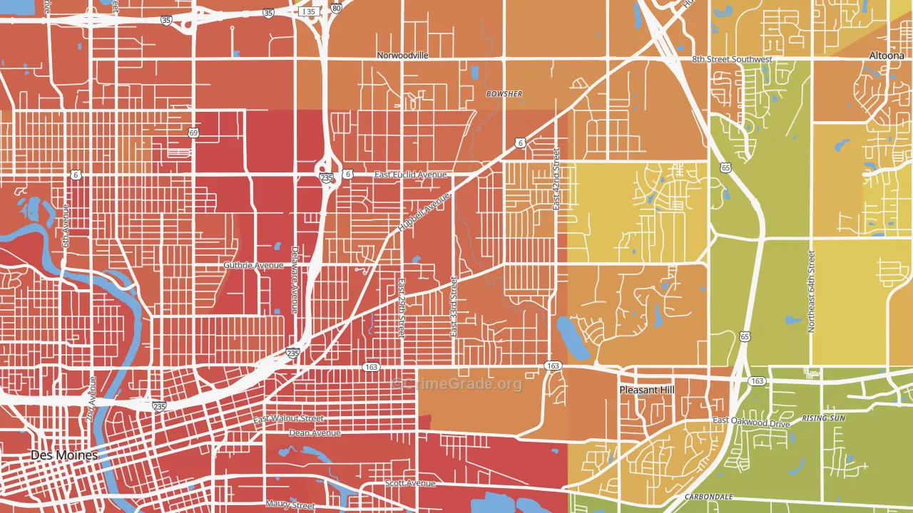 50317, IA Map of Vehicle Theft Rates