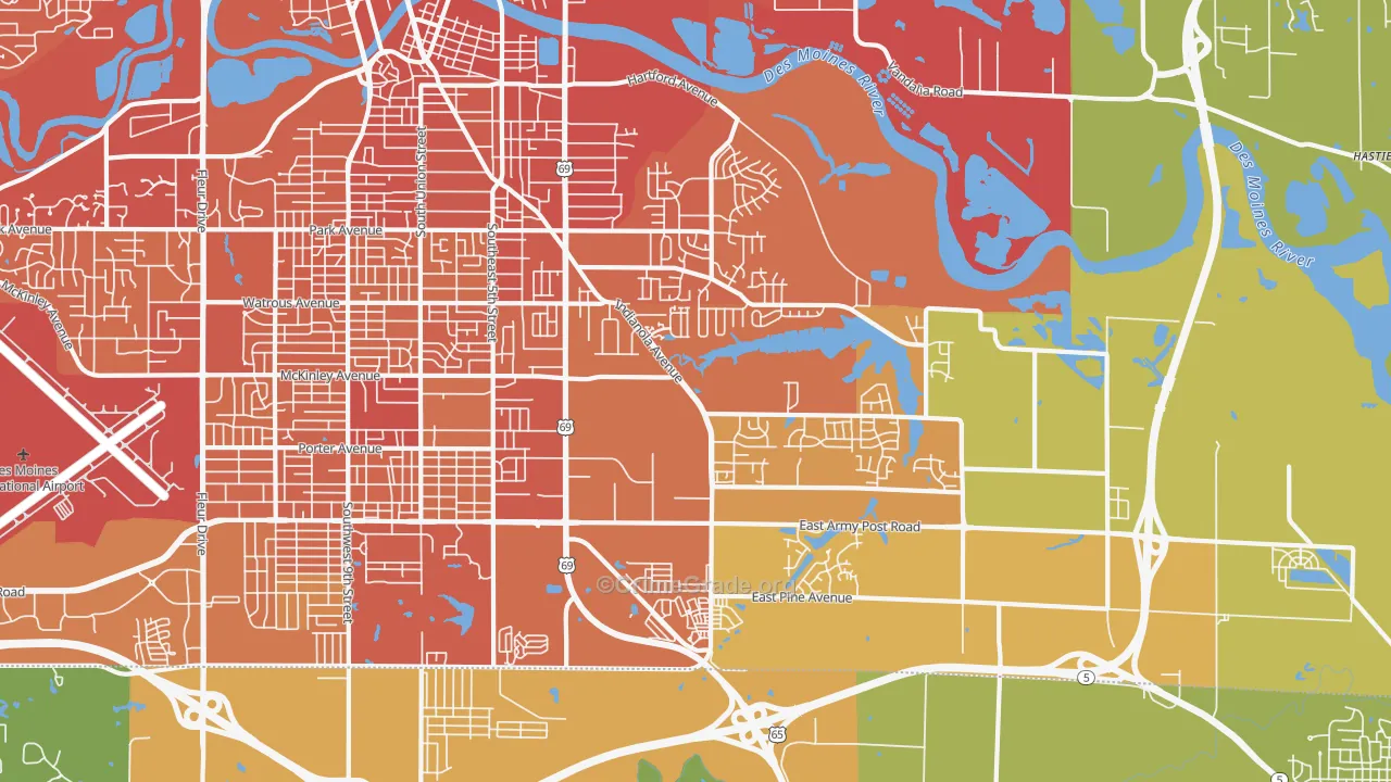 50320, IA Map of Vehicle Theft Rates