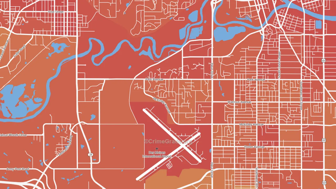 50321, IA Map of Vehicle Theft Rates