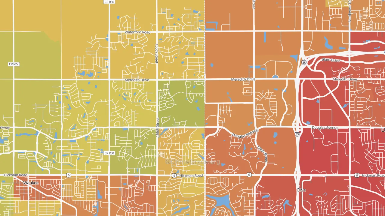 50323, IA Map of Vehicle Theft Rates