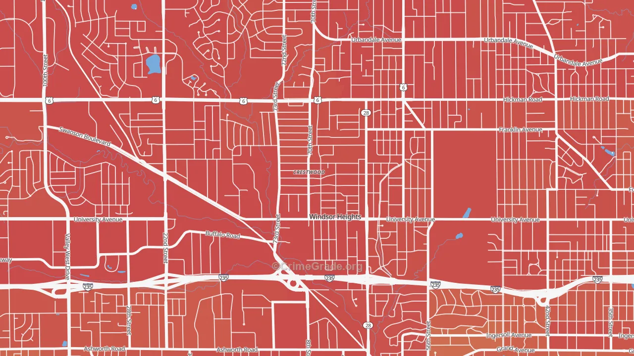 50324, IA Map of Vehicle Theft Rates