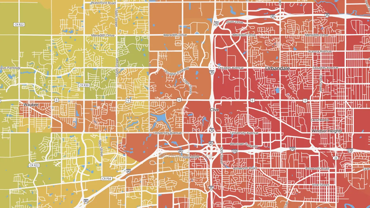 50325, IA Map of Vehicle Theft Rates