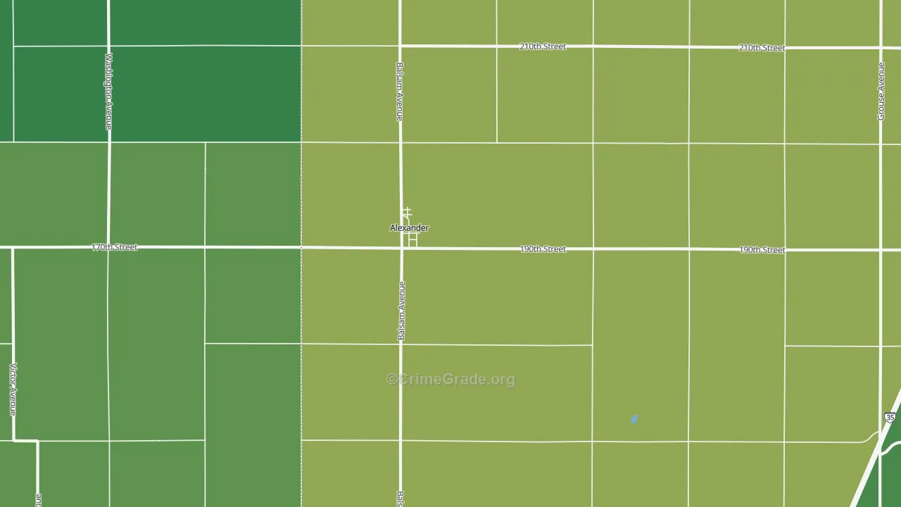 50420, IA Map of Vehicle Theft Rates