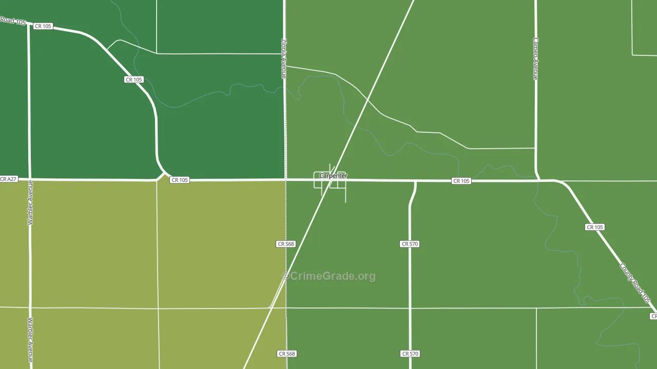 50426, IA Map of Vehicle Theft Rates