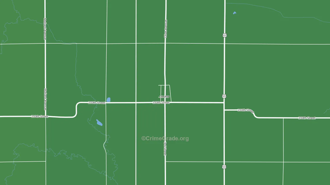 50427, IA Map of Vehicle Theft Rates