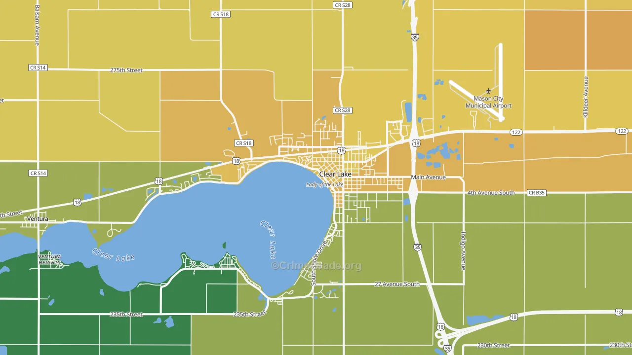 50428, IA Map of Vehicle Theft Rates
