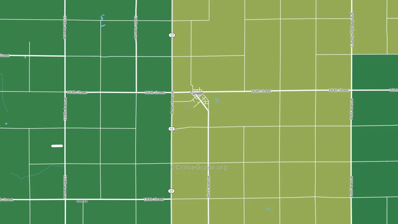 50430, IA Map of Vehicle Theft Rates