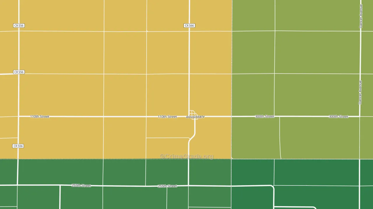 50433, IA Map of Vehicle Theft Rates