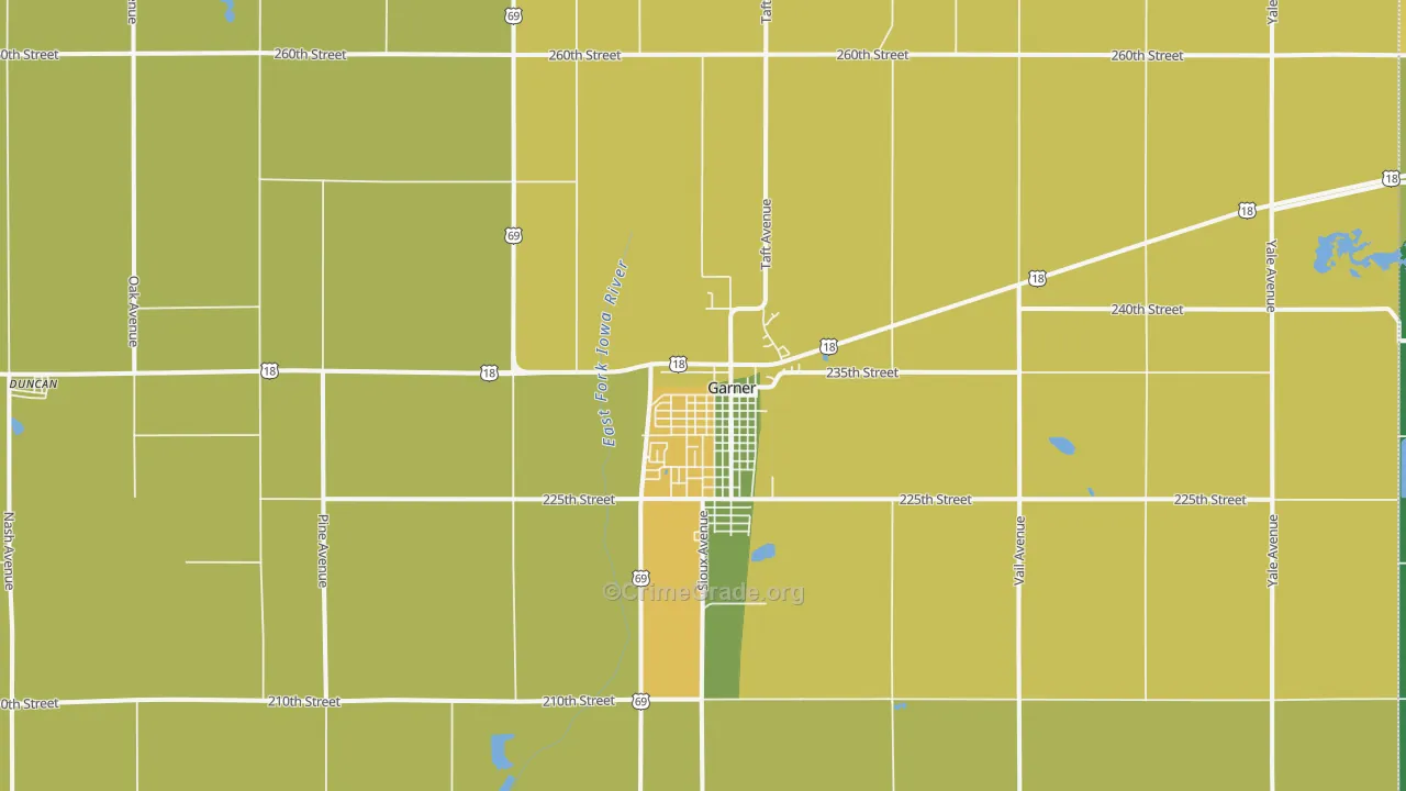 50438, IA Map of Vehicle Theft Rates
