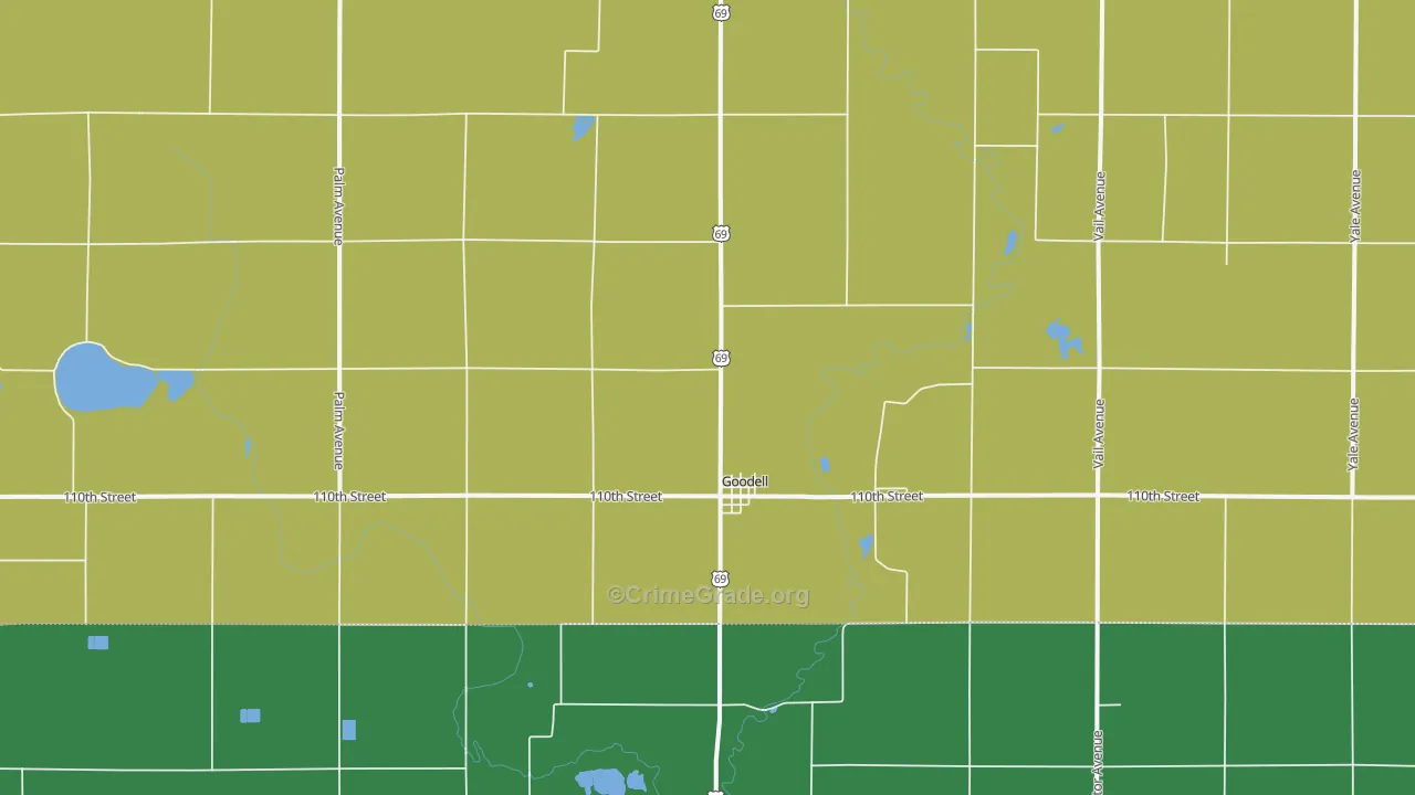 50439, IA Map of Vehicle Theft Rates