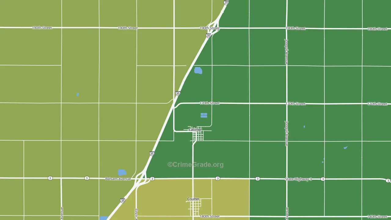 50452, IA Map of Vehicle Theft Rates