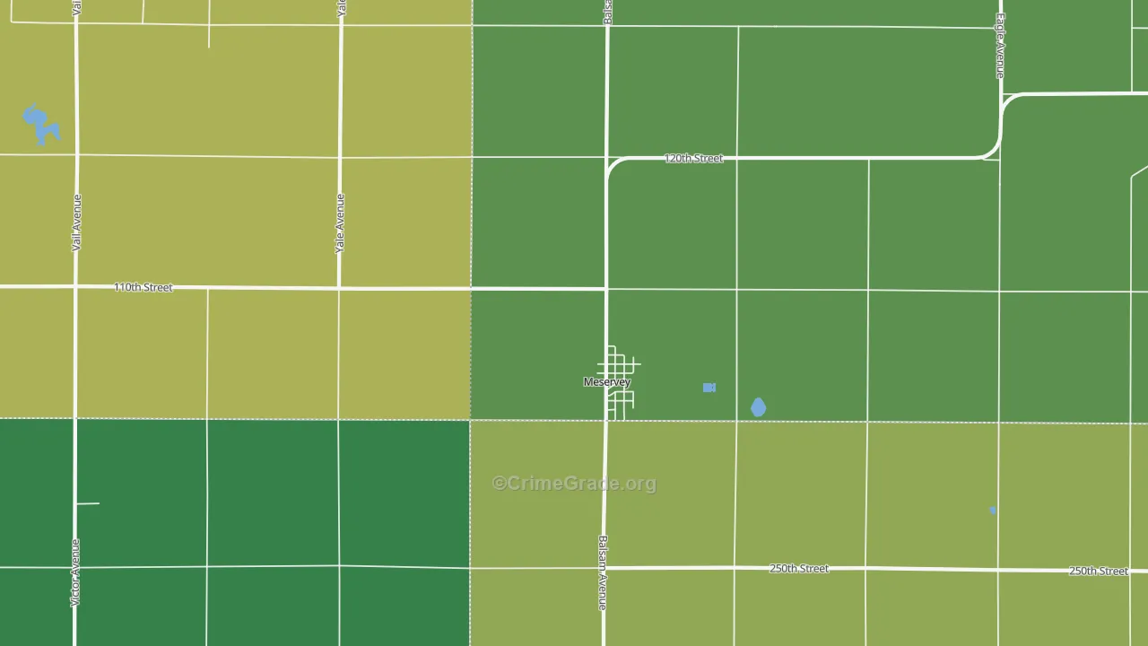 50457, IA Map of Vehicle Theft Rates