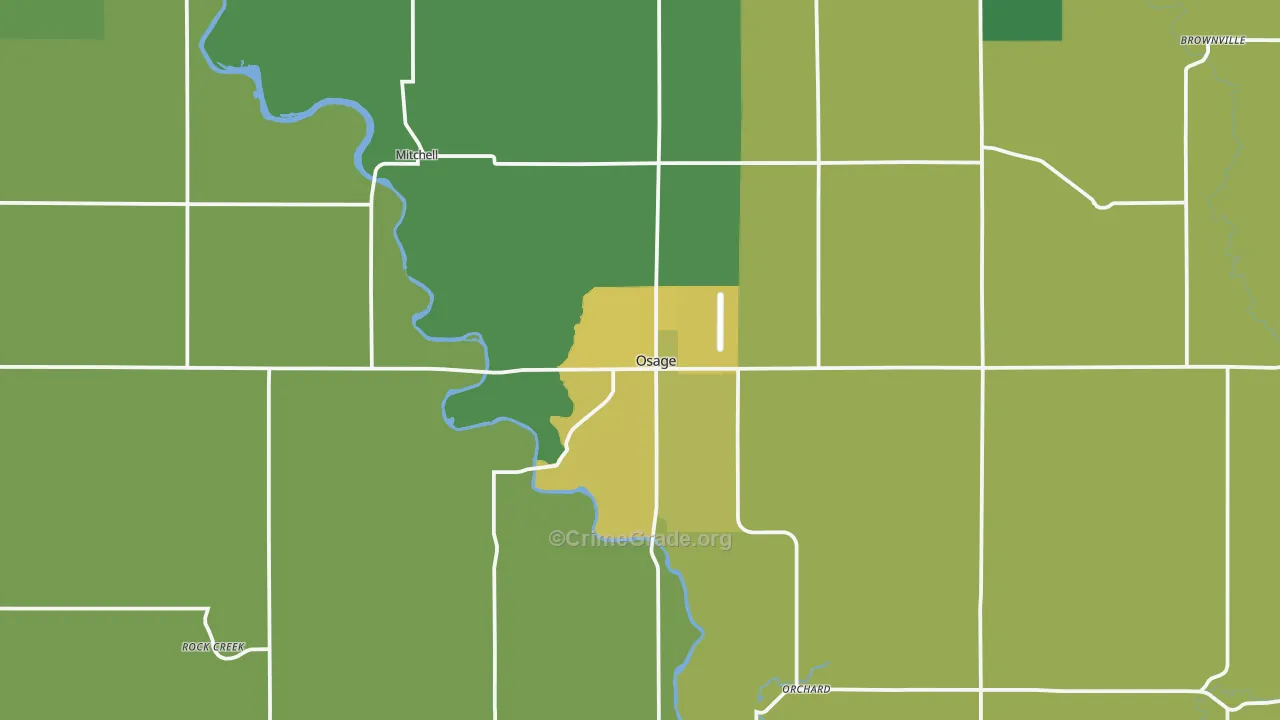 50461, IA Map of Vehicle Theft Rates