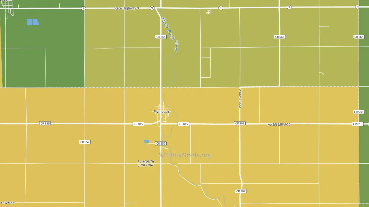 50464, IA Map of Vehicle Theft Rates