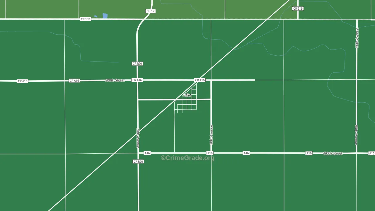 50465, IA Map of Vehicle Theft Rates