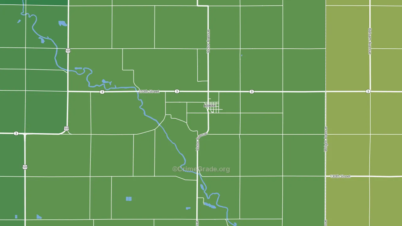 50470, IA Map of Vehicle Theft Rates