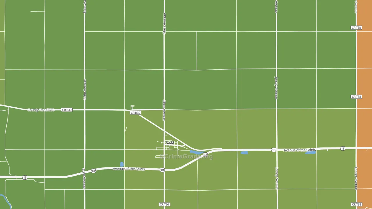 50471, IA Map of Vehicle Theft Rates