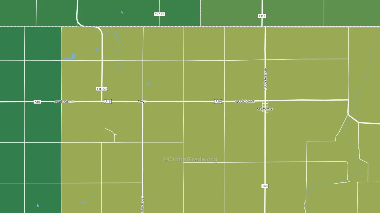 50473, IA Map of Vehicle Theft Rates